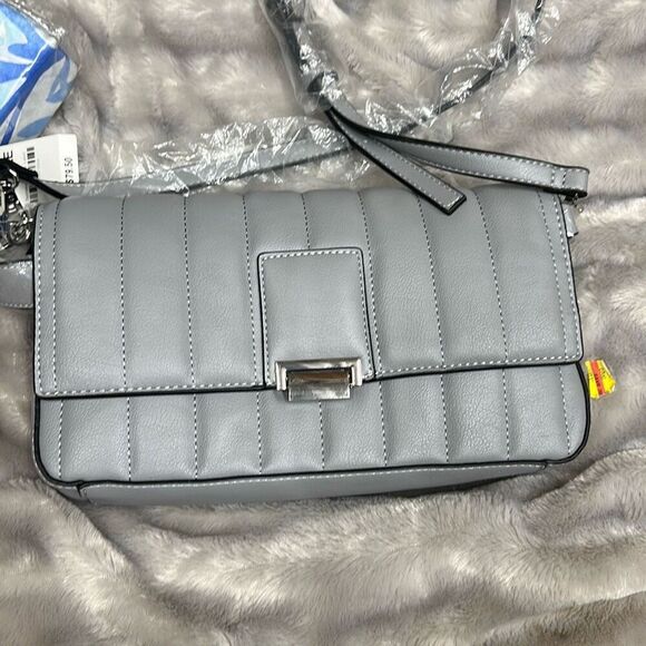 INC Edenne Shoulder Baguette Bag, Created for Macy's - Gravity Grey - Picture 2 of 2